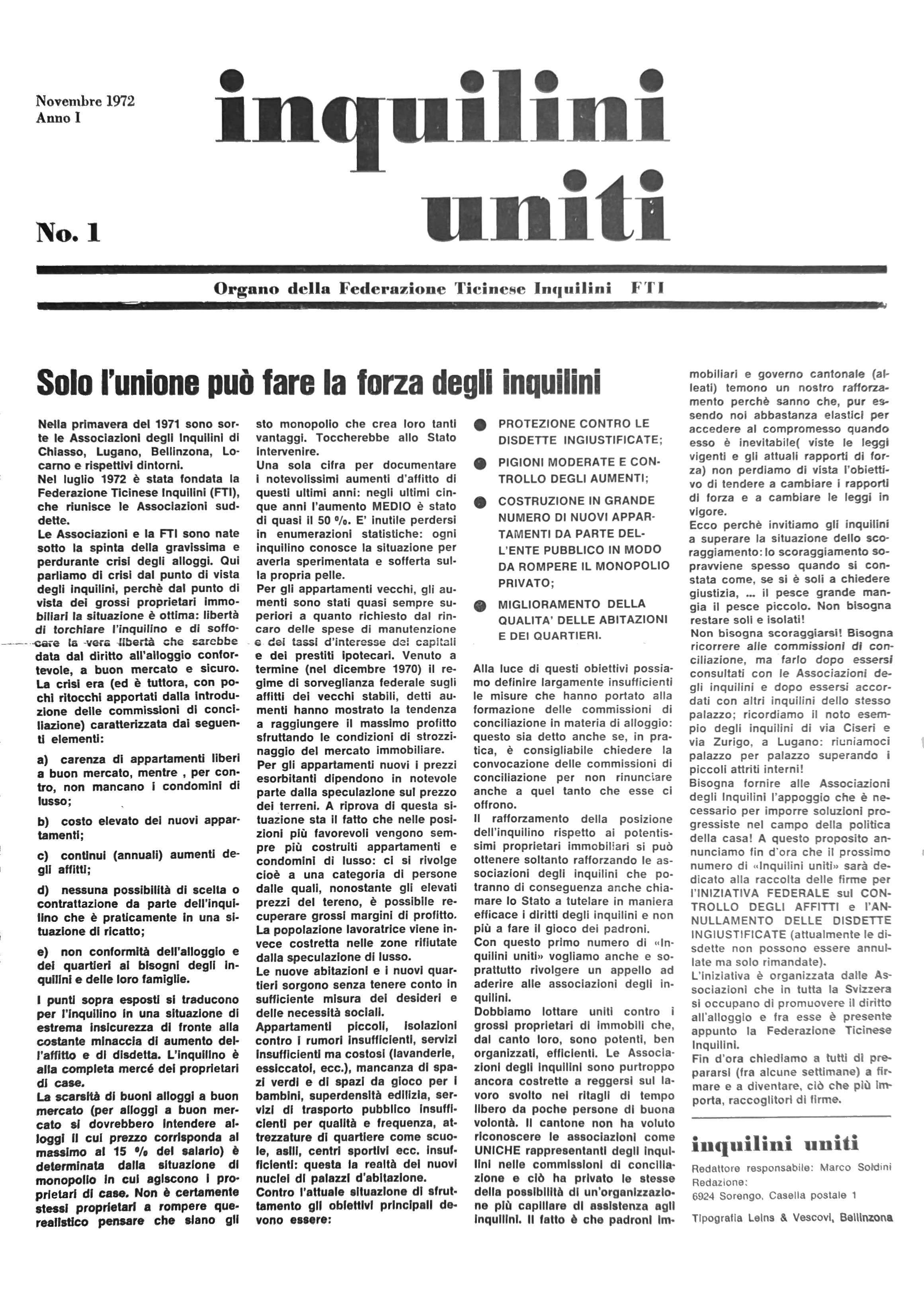 n°1 - novembre 1972